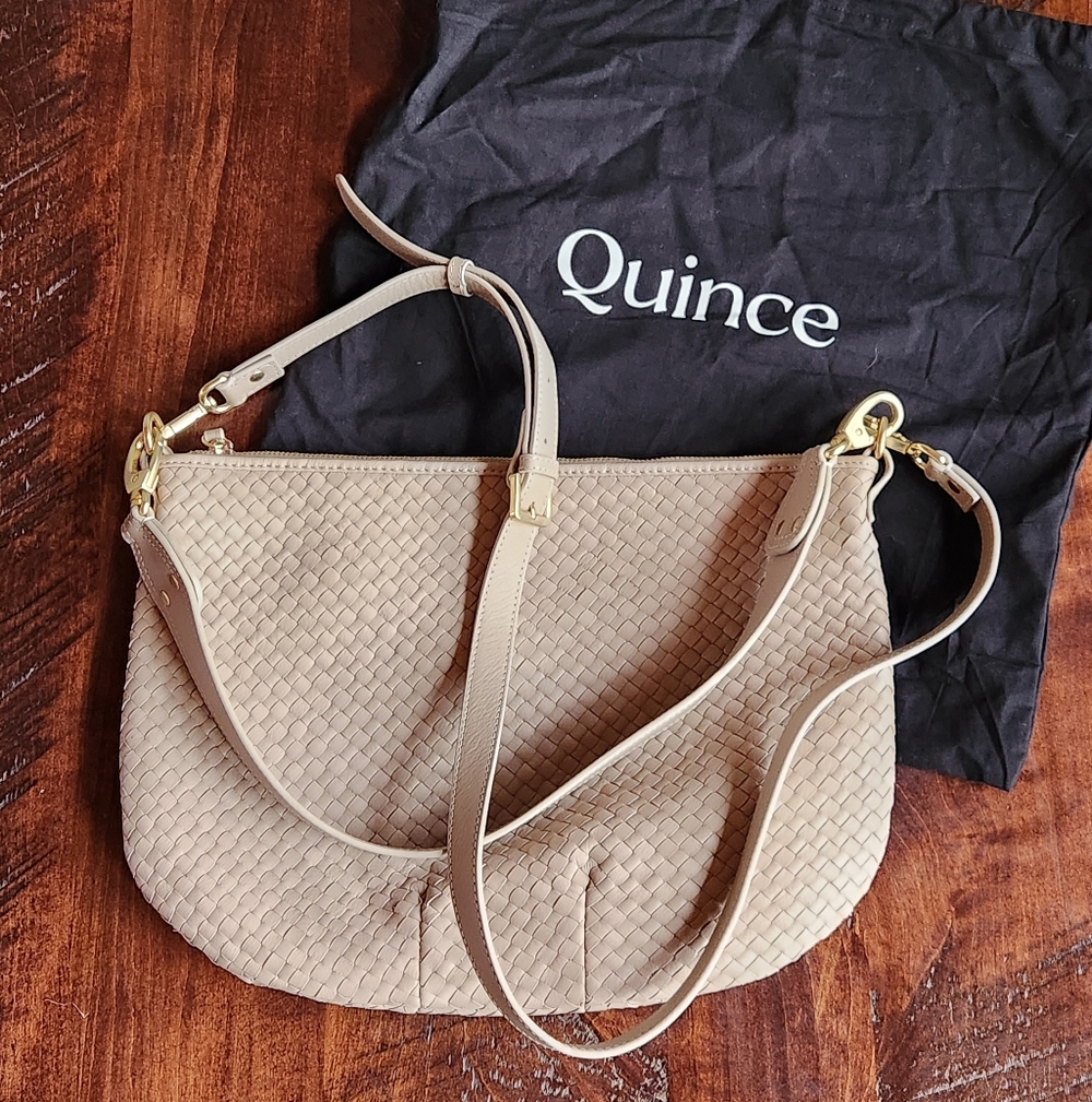 Quince Italian Leather Handwoven Crossbody